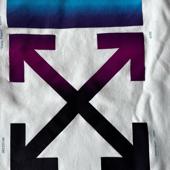 Off—White Virgil Abloh: Main Label. 2019 Gradient sweatshirt. Sz M. - Picture 7 of 9
